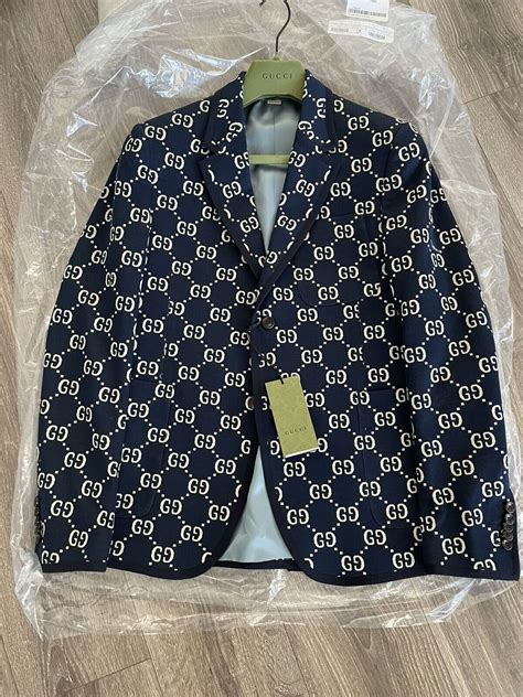 gucci men blazer ebay|Gucci jacket men's cheap.